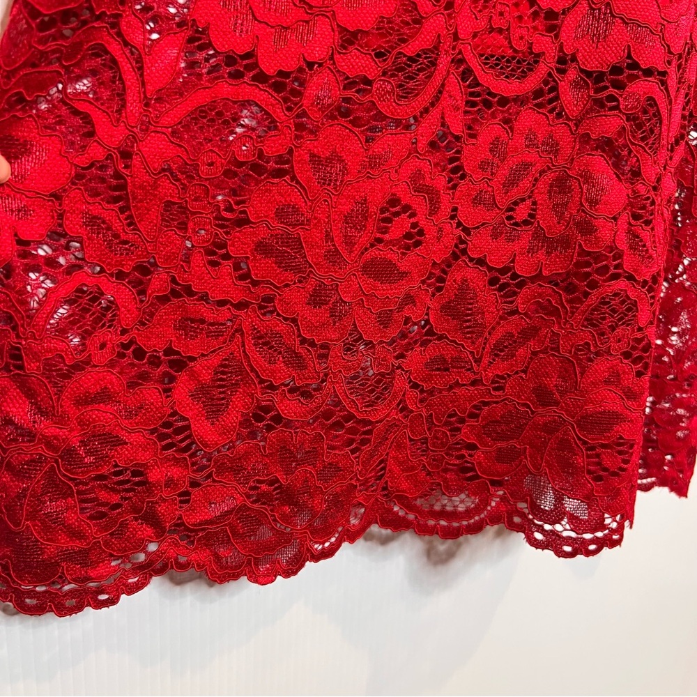 SAM EDELMAN Criss Cross Lace Neck Sheath‎ Dress. Size 10 - Picture 5 of 8